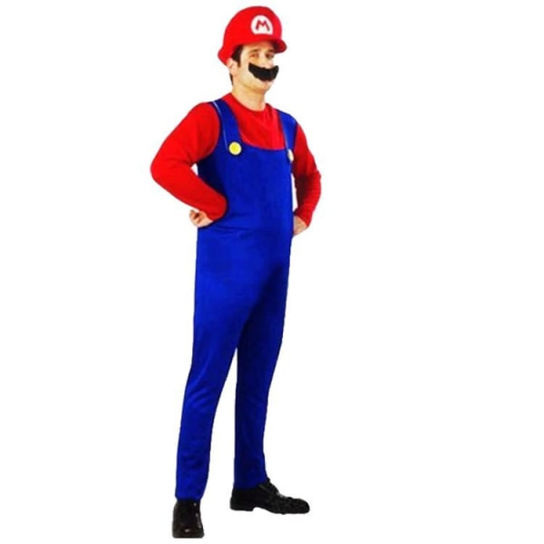 Halloween maskerade kostumer til voksne og børn Super Mario Mario kostumer red child L