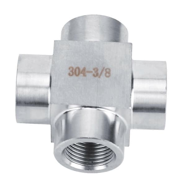304 rustfrit stål T-stykke 4-vejs G3/8 hungevind rørfitting stikadapter 4-vejs G3/8