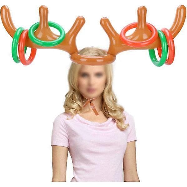 Julspelsren Ringkastningsspel (2-pack), Uppblåsbart renhorn Ringkastningsspel för barn
