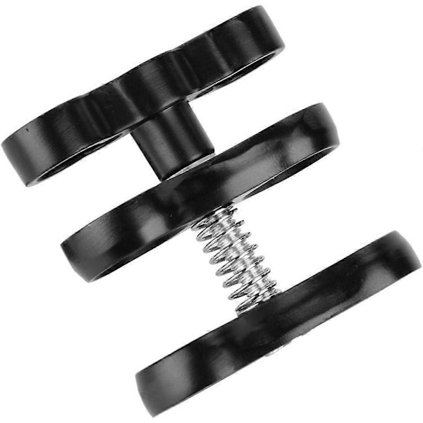 1 kuleklemme, aluminiumslegering dykkerlampeklemme sommerfuglklemme kamera sommerfuglklemme kamera dykking svart