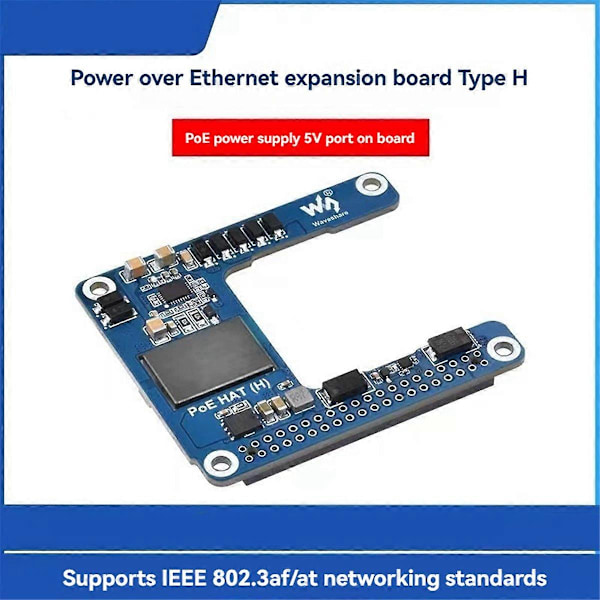 for 5/CM5 PoE HAT Power over Ethernet HAT(H) 5V 5A Støtte 802.3af/At PoE Utvidelseskort for RPI 5