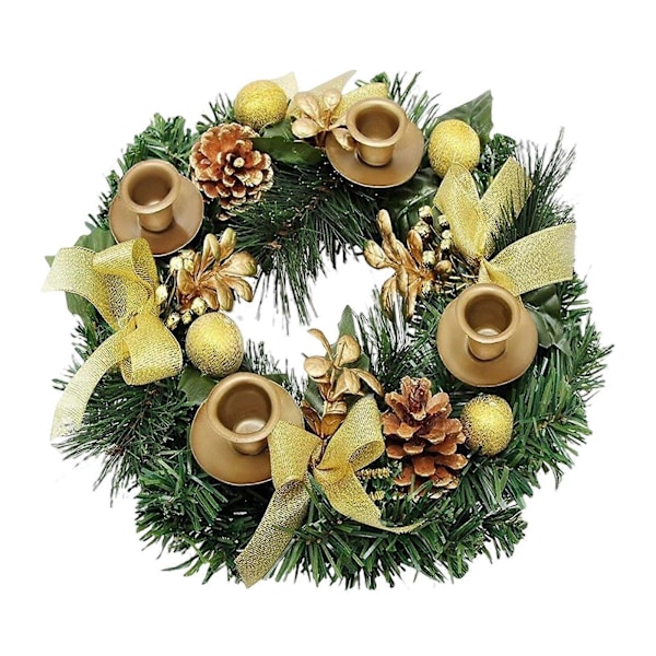 Jul Adventsljusstake Krans Jul Bordsdekoration Ljusstake