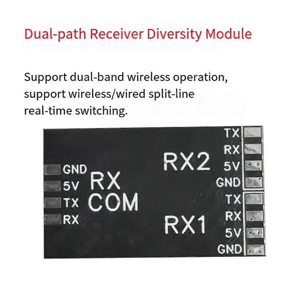 FPV Dual-Channel Trådløs Kontroll Chip Mottaker Kontrollmodul Dual-Channel Mottaker Diversity Modul