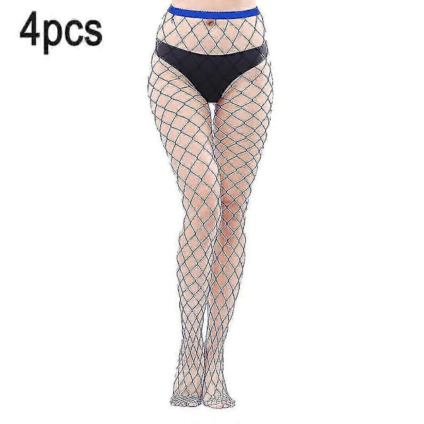 Högmidjade Fisknätsstrumpbyxor Dam, Hög Midja Fisknät Tights (One Size)