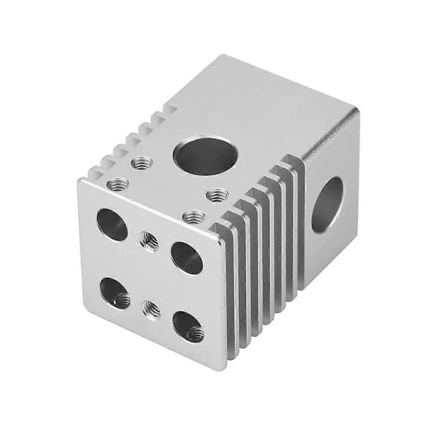 Kjøleribbe i aluminiumslegering, kryssglideblokk, fire dyser, hode for 3D-printer