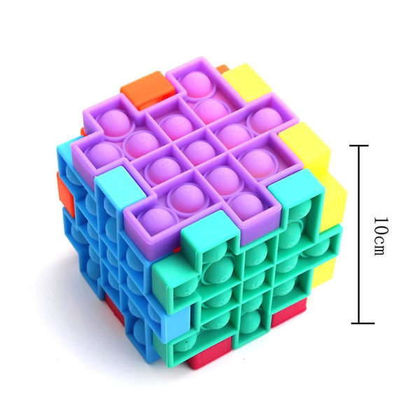 Magic Cube Fidget Toys Push Pop It Bubble Press Game Sensory Stress Relief Toys