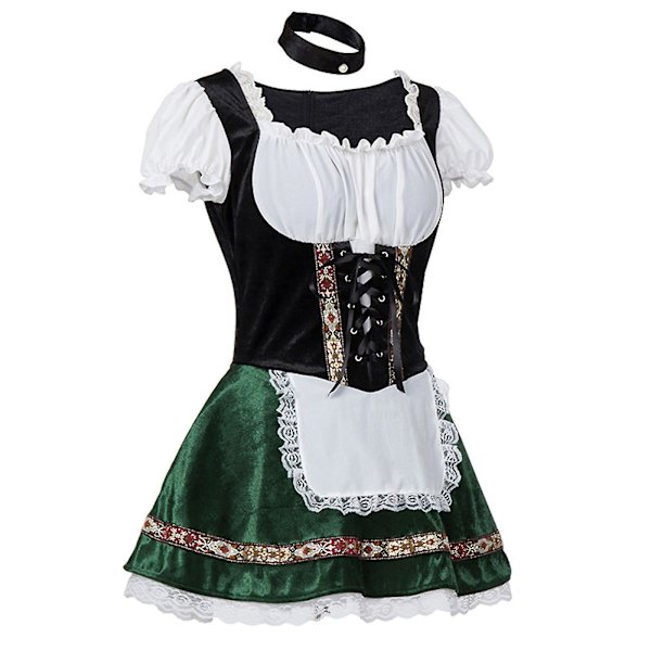 Rask levering 2023 Beste Oktoberfest-kostyme for kvinner Tysk bayersk Dirndl Ølpike Fancy Dress S - 4xl Khaki M