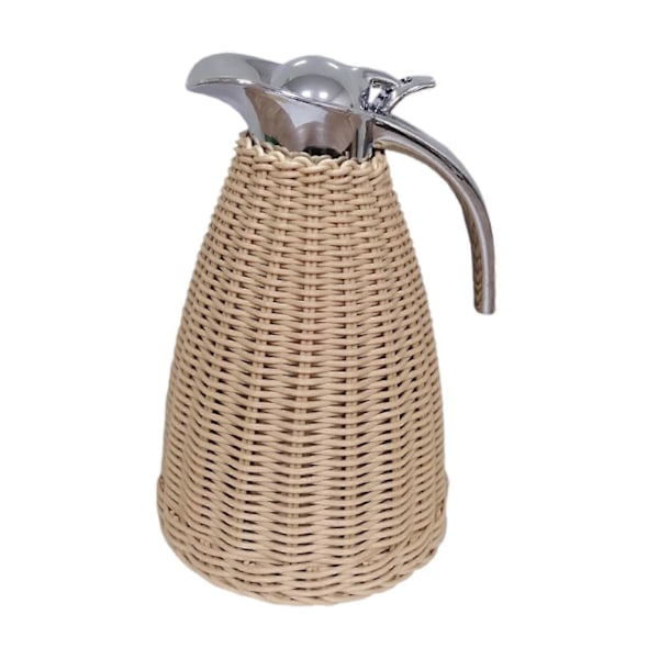 Termokande i rustfrit stål, kaffekande, drikkekande, vakuumisoleret kande med låg til vand, drikkevarer, køleskab, picnic
