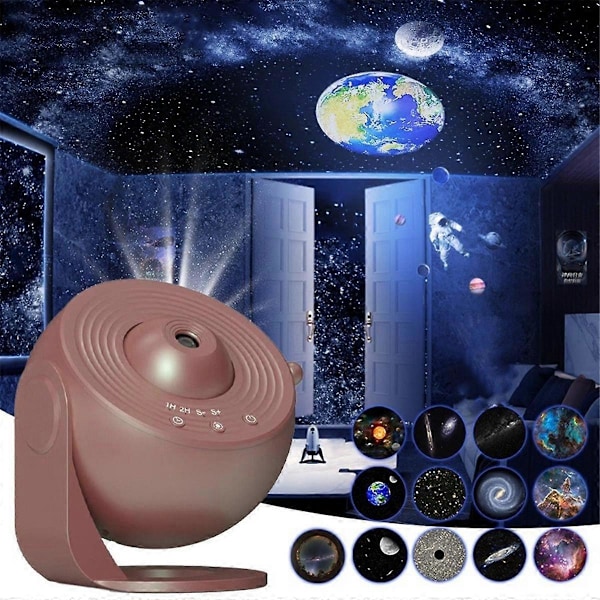 Projektor Natlampe Planetarium Projektor 360 Graders Rotation Stjerneprojektor Lampe til Soveværelse Stjernebarn