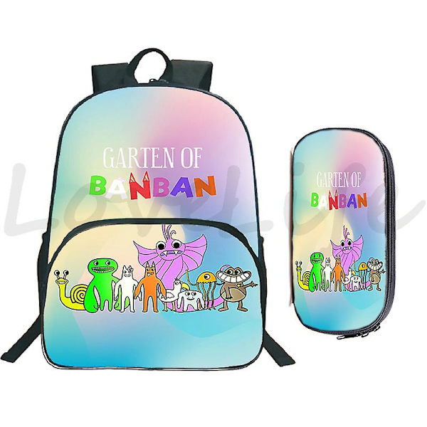 Garten Of Banban Ryggsekk 2 stk Sett Jenter Gutter Barn Tegneserie Anime Ryggsekker Hagespillveske Skolesekk Oxford Boksekker Mochlia 31