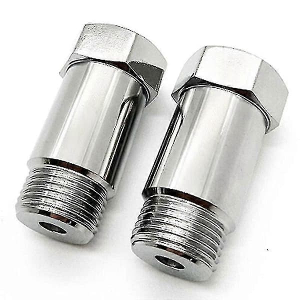 2 stk. Eksos Oksygen Sensor Lambda 45mm O2 M18 X1.5 Forlengelsesskive Jernbelegg Nikkel Forlenger