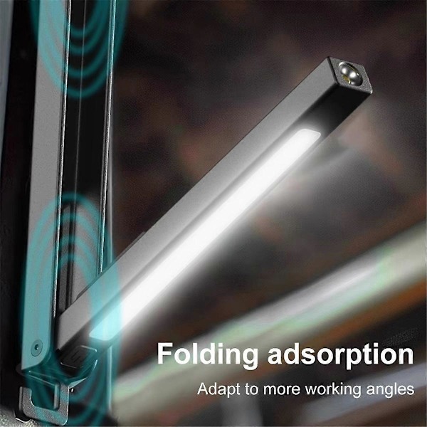 Genopladelig LED+COB Alsidig Penlygte, USB Penlygte med 6 Tilstande