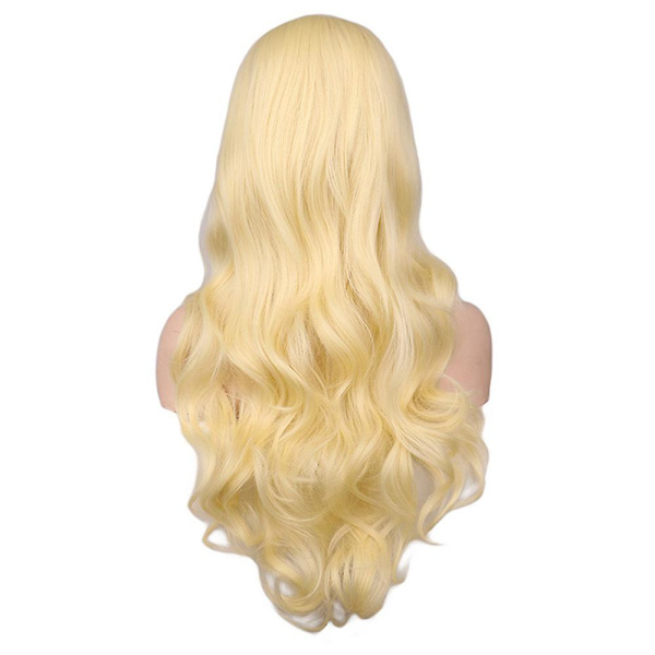 Blond Barbie Film Cosplay Parykk Lang Bølget/Rett Hvit Parykk style 2