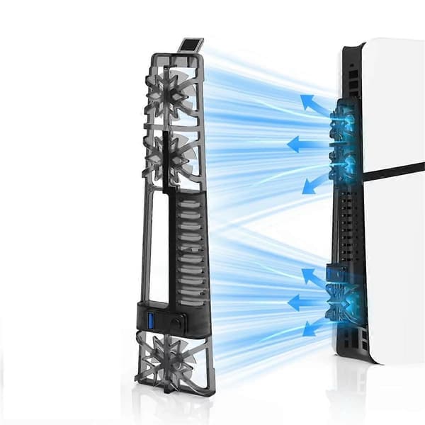 Kjølevifte med LED-lys for PS5 Pro-tilbehør