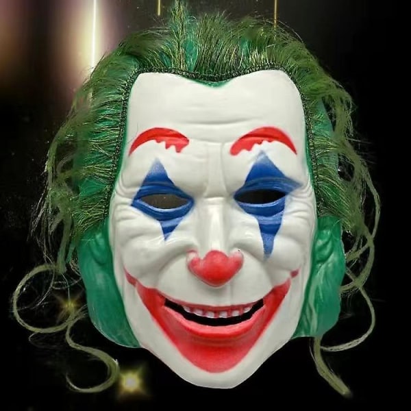 Clown Joker Kostym Röd Kostym Jacka Byxor Skjorta Outfits Halloween Kostymer För Barn Män Karneval Maskerad Fest Joker Cosplay Mask One Size