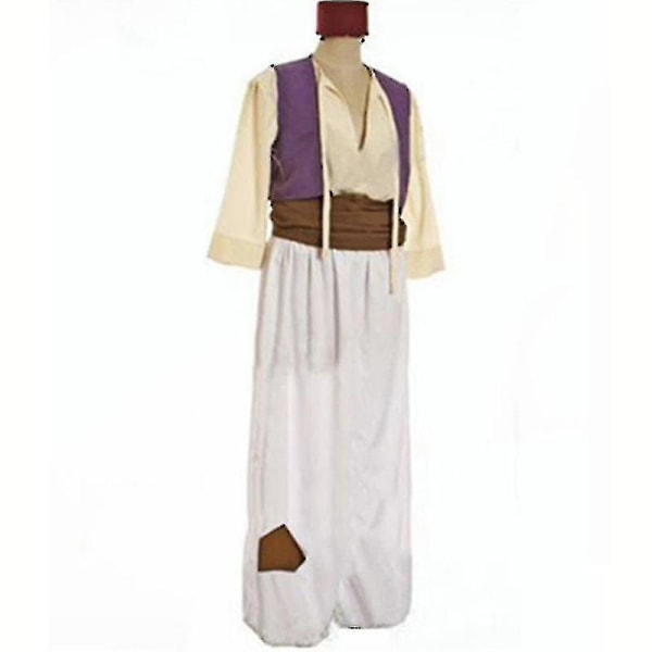 Hurtig forsendelse Mænd Arabian Prince Aladdin Genie Fancy Dress Festkostume Julegave L