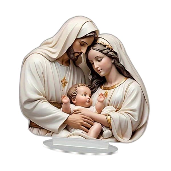 Krippe Jesu Fødsel Jul Bordpynt 2D Flat Akryl