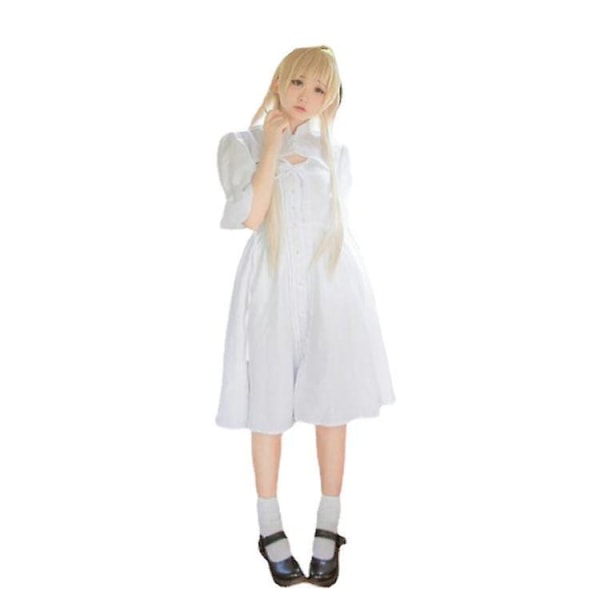 Anime Yosuga No Sora Cosplay Kostyme,hvit Lolita Kjole Brukt Til Kvinner Halloween Julekarneval Temafest Cosplay M