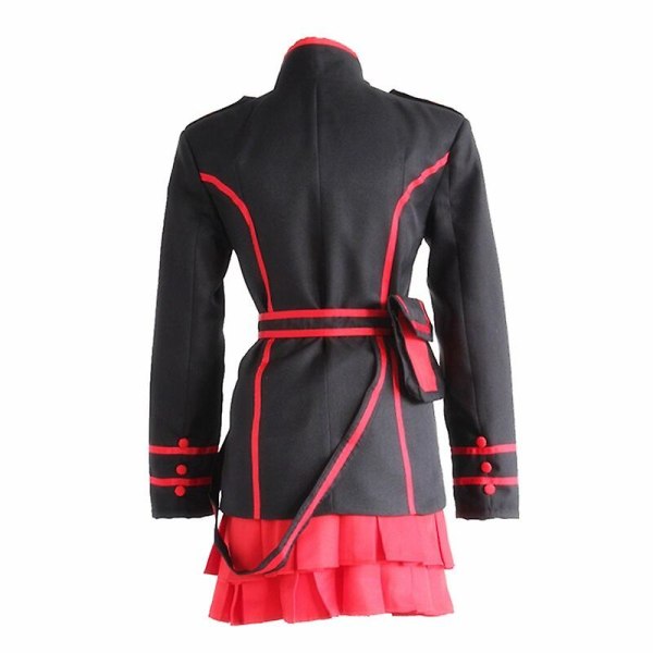 Anime D.gray-man Linali Lenalee Lee Allen Walker Cosplay kostumer Sort skoleuniform Qutfit jakkesæt Halloween Outfit Kjole paryk Female M