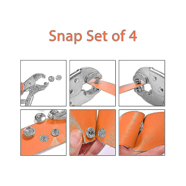 Snappfäste Kit Justerbara Tänger För Snappknappar, Snappfäste Verktygssats Med Snappknappar Set F