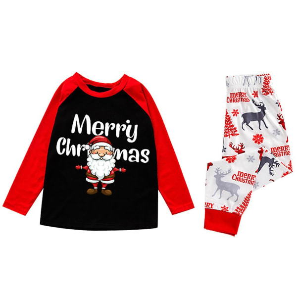 Glædelig jul Familie Matchende Pyjamas Julemand Print Pyjamas Jul Hjemmetøj Voksne Mænd Kvinder Børn Baby Kid 8-9 Years