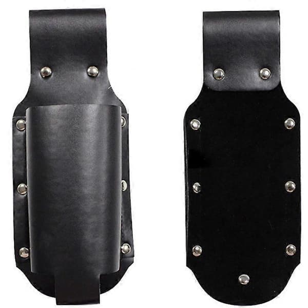 2 st Ölholster Universal PU Läder Ölflaskhållare, för Standard Ölflaskor och Burkar (Svart)
