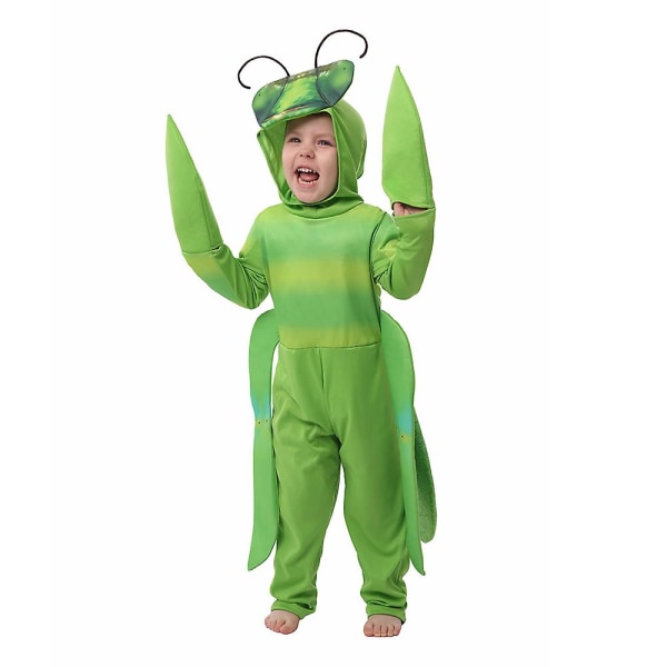 Green Insect Bug Fancy kjole til børn Halloween kostumer Kid's Praying Mantis kostume S (105cm-115cm)