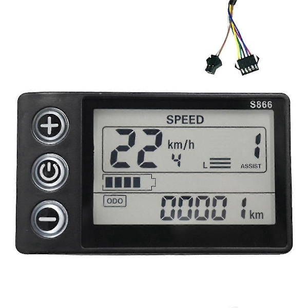 24v-60v S866 Controller Panel Instrumentbræt Vandtæt Elcykel Lcd Display Til Elektrisk E-cykel Sc