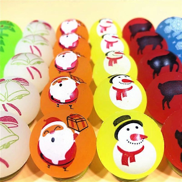 Nye modeller Lysende sprettball Jule-sprettball, Gashapon-maskin spesialball Back Marbles Hoppeball