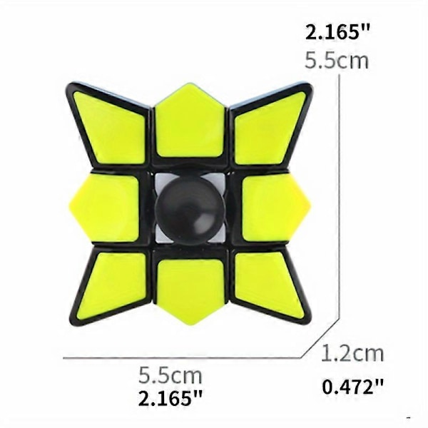 Nye modeller Fingertupp Gyro Magic Cube Solid Farge Student Roterende Deformerbar Finger Kreativ Dekomprimerende Pedagogisk Leke