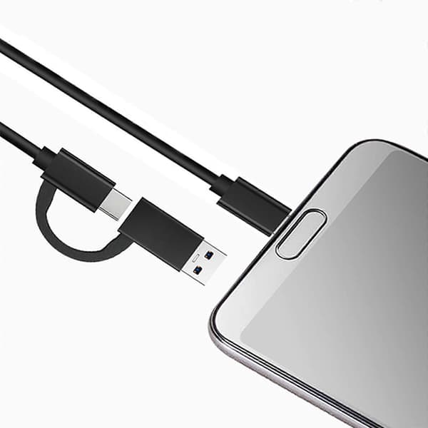 USB til USB C Kabel 2 i 1 USB3.0 USB A/C til C Hurtiglading 10Gbps Datasynkronisering
