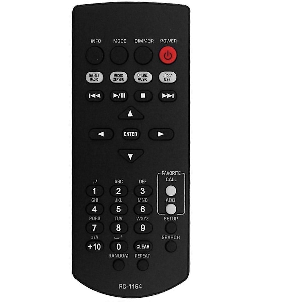 Ersättningsfjärrkontroll RC-1164 för RC-1164 AV-receiver AV Surround Receiver Fjärrkontroll
