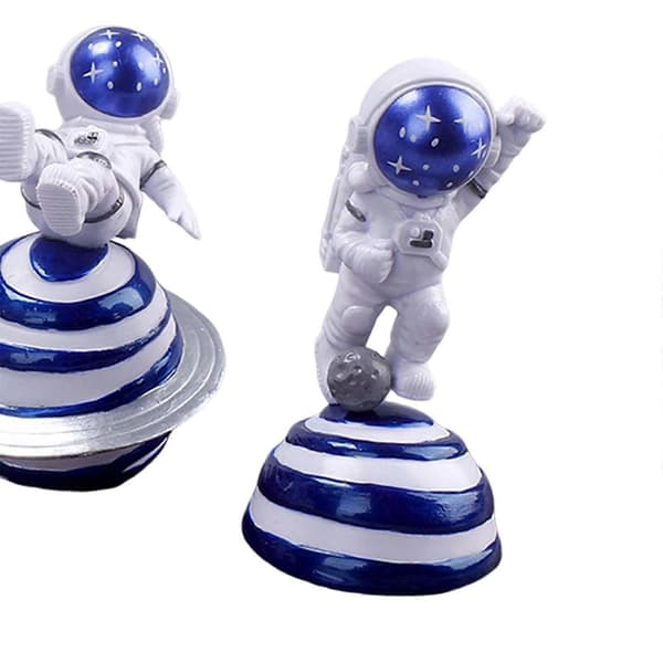 3 st PVC Astronaut Staty Rymdman Figurin Actionfigur för Hylla Sovrum Barn Present
