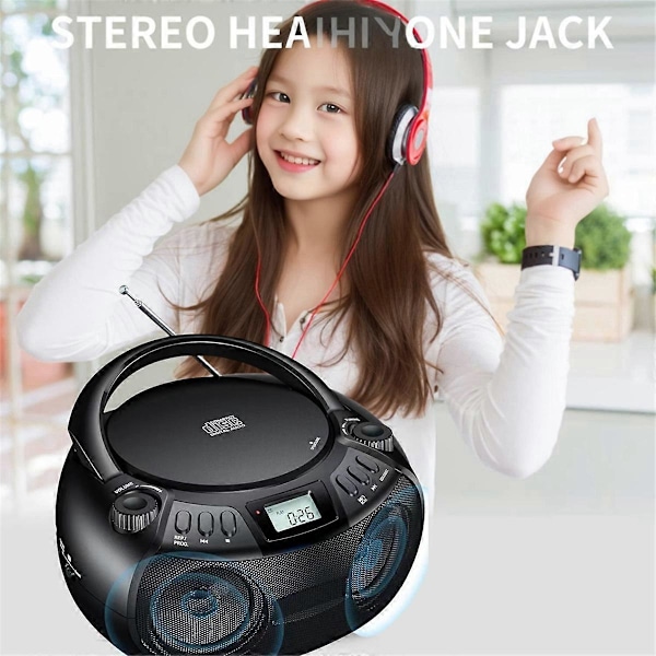 CD-soitin Monitoiminen Kannettava Bluetooth CD-soitin Radio EU-pistoke