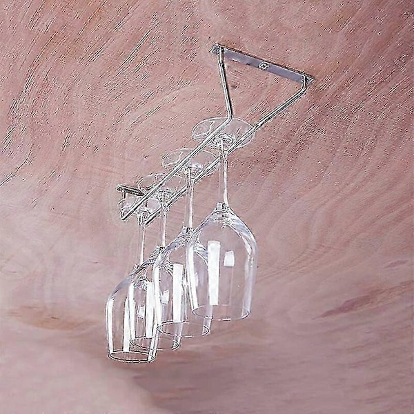 27 cm x 11 cm Vinglasstativ, Redskabsholder, Rustfrit Stål Hjemmebar Glasstativ, Vinglasholder Krog, Vinglas Redskabsholder til Underskabe