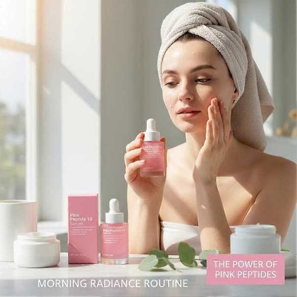 Rosa Peptid 12 Glød Ansiktsserum - 30ml 2pcs