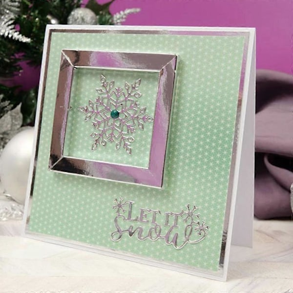 Jul Snöflingor Metall Skärande Dies Stencil DIY Scrapbooking Album Papperskort Mall Prägling Hantverk Dekor