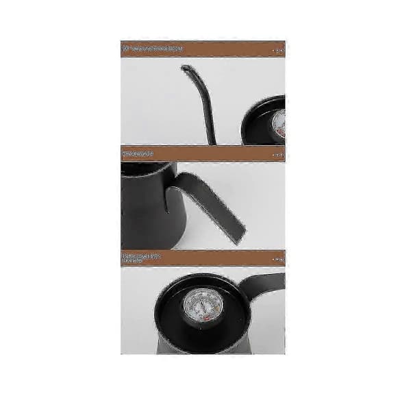 550 ml Rustfrit Stål Kaffedrypkedel Med Termometer Svanhals Hæld Over Kaffe Tekande Kaffe