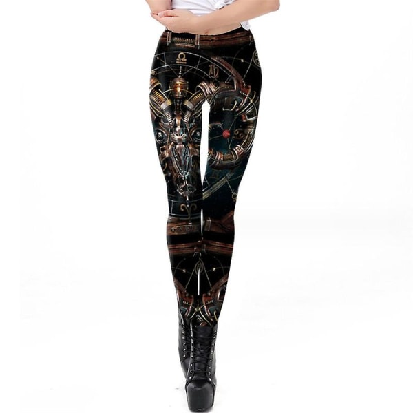 Naisten halloween leggingsit Joustavat graafisesti printed leggingsukkahousut style 1 L
