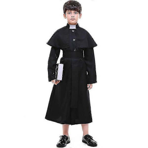 Halloween Kostyme Barn Gutter Misjonær Prest Far Jenter Nonne Jomfru Maria Antrekk Kirke Rolle Kostyme
