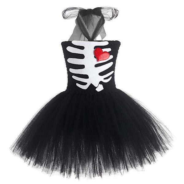 Funny Bones Kostume Til Småbørn Børn 2023 Heksekostume Til Piger Purim Sødt Kraniekostume Halloween Cosplay Fest Fancy Dress b2 S(90)