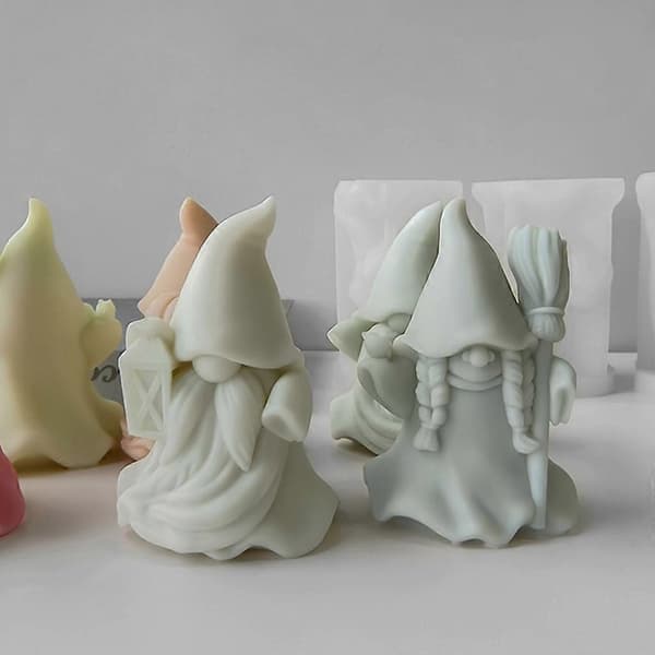 3D Gnome Silikoneform Halloween Dværge Resin Epoxy Form Ansigtsløse Dværgeforme