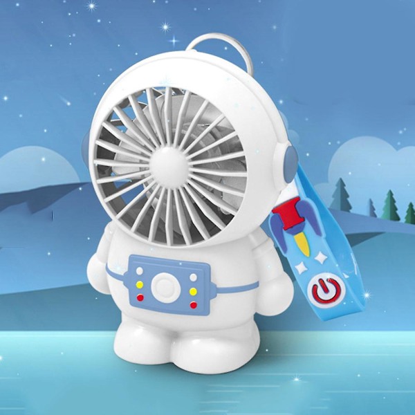 Handhållen Astronaut Liten Fläkt Portabel USB Uppladdningsbar Tyst Mini Skrivbordsfläkt