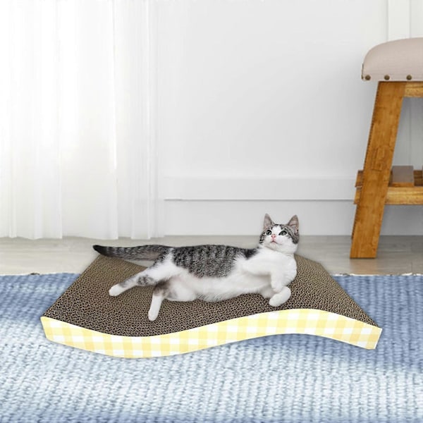 Kattklösbräda Kartong Klösmöbel Säng Lek för Innekatter Möbelskydd Träningsleksak Husdjurstillbehör Matta Lounger