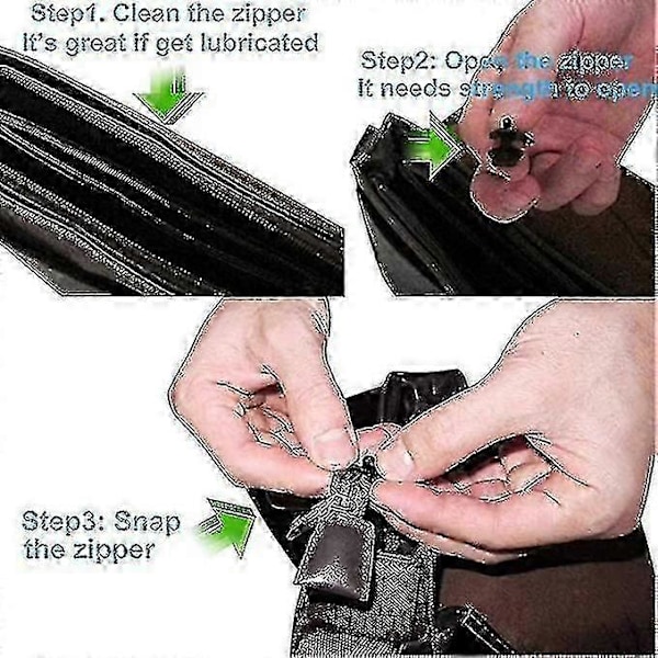 6-pack Fixerade Blixtlåsdragare - Blixtlåsslider Reparation, Instant Blixtlåssats - Avtagbar Räddningsersättningspåse