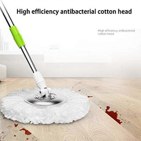 3 Erstatningsmopp Mikro-Hode Refill for 360° Magic Mop - Mikrofiber Erstatning - Rund Form Standard