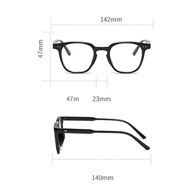 Blåt Lys Filter Briller, 2-pak Rund Anti Blåt Lys PC Gaming Briller Modebriller, Blue Light Blocking Glasses, Uden Styrke Blåfilter Briller til Damer
