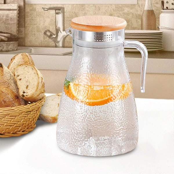 Vandkande 1500ml PC Sangria Kande Drikke Dispenser Drikke Kande med Låg og Håndtag til Fester Hjemmelavet Drik Juice