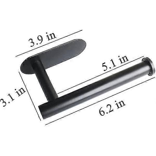 Toiletpapirholder uden boring, toiletpapirholder sort