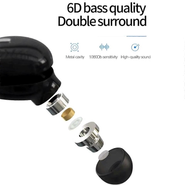 Trådløst Bluetooth Single Ear Sports Bluetooth Headset med Mikrofon Håndfrit In-Ear Headset